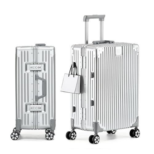  Yuweijie 銀色系ボディーカラーを改良 スーツケース アルミフレーム キャリー ケース機内持ち込み 預け入れスーツケース 大型トロリーケース 軽量キャリーバッグ 静音ダブルキャスター 耐衝撃 旅行 ビジネス 出張 tsaロック付 550 fae 02 その他 キッチン 食器