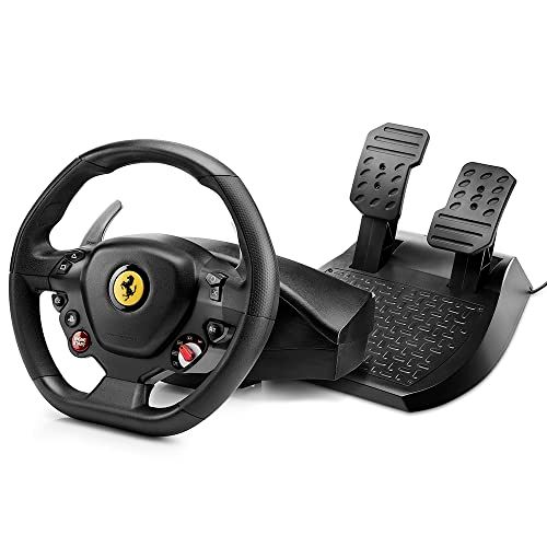 Ferrari ライセンス商品 Thrustmaster スラストマスター ハンコン T 80 488 GTB Edition PS 5 4 PC ハンドルコントローラー レーシングゲーム 1年間 ブラック 55277 f 25