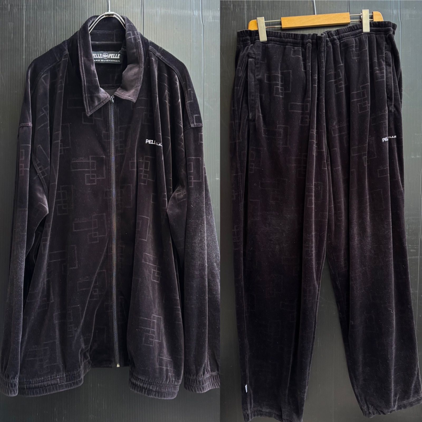 Pelle Pelle Marc Buchanan セットアップ XXL 00s Y2K PELLE PELLE MARC BUCHANAN ペレペレ マークブキャナン ベロア