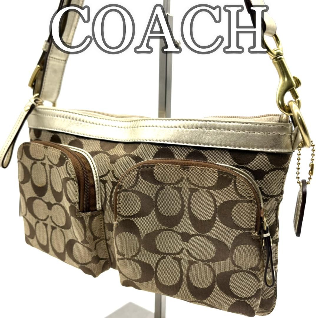 COACH コーチ ミニバッグ アクセサリーポーチ ハンドバッグ　中古 美品】 コーチ COACH アクセサリーポーチ ポーチ バッグ ミニバッグ