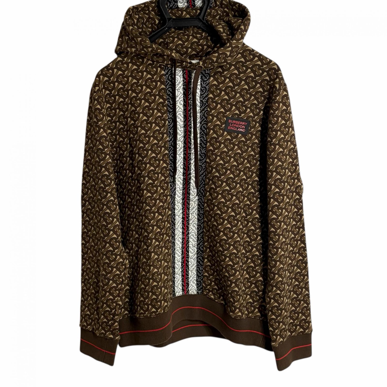 Burberry/M /ブラウン /TBロゴ総柄パーカー /型番8018241 - メルカリ