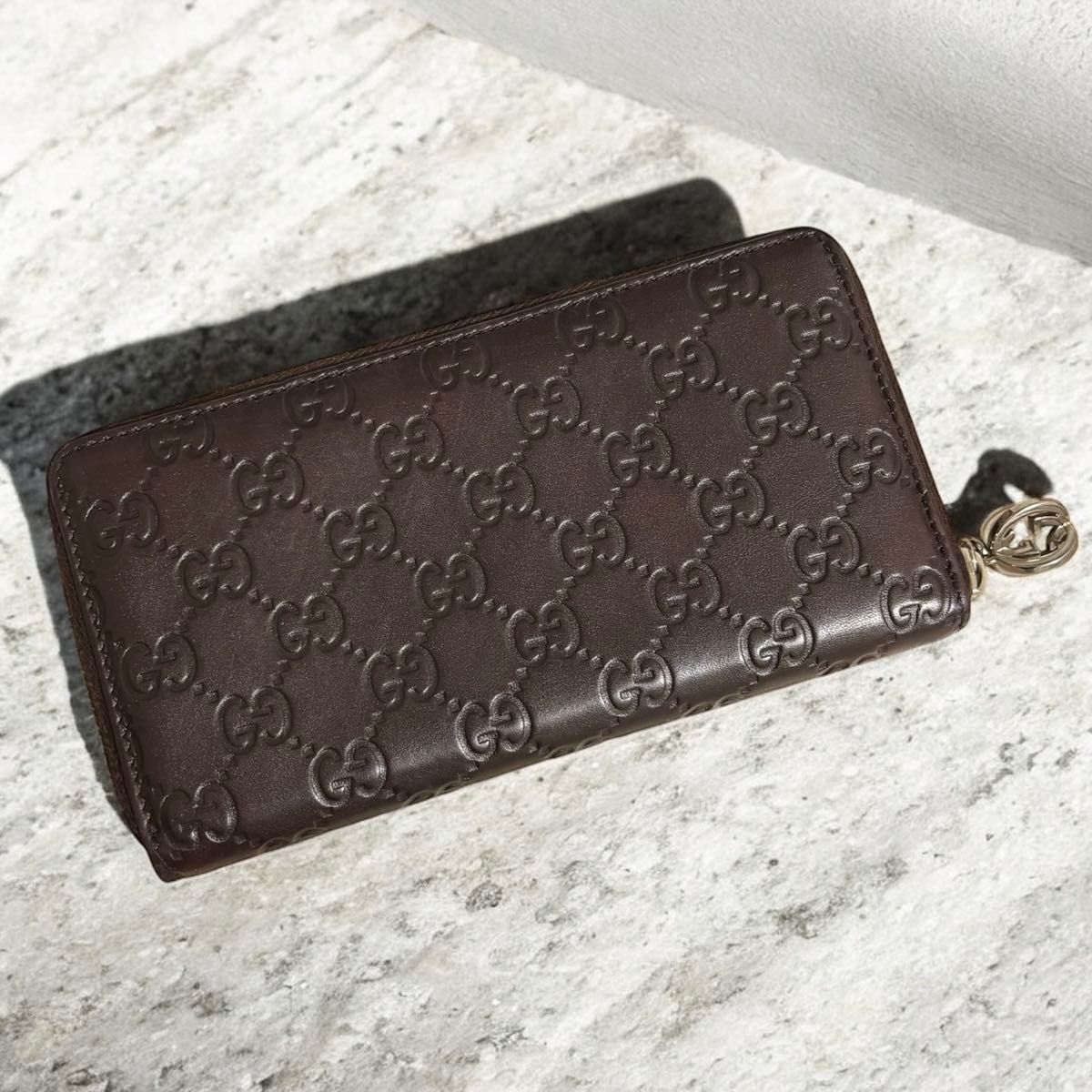 s64 GUCCI グッチ 長 財布 ジップ アラウンド ウォレット ラウンド