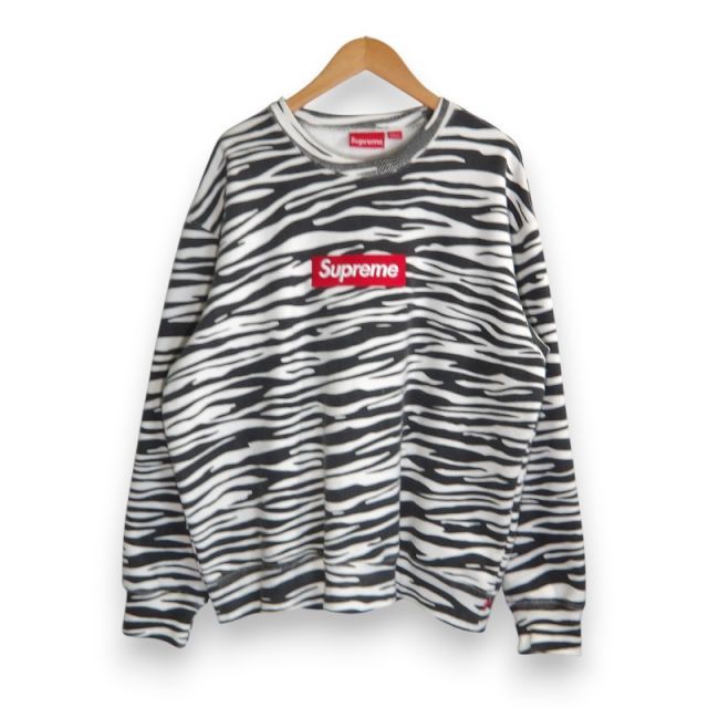 SUPREME 22aw BOX LOGO CREW NECK ZEBRA サイズL シュプリーム