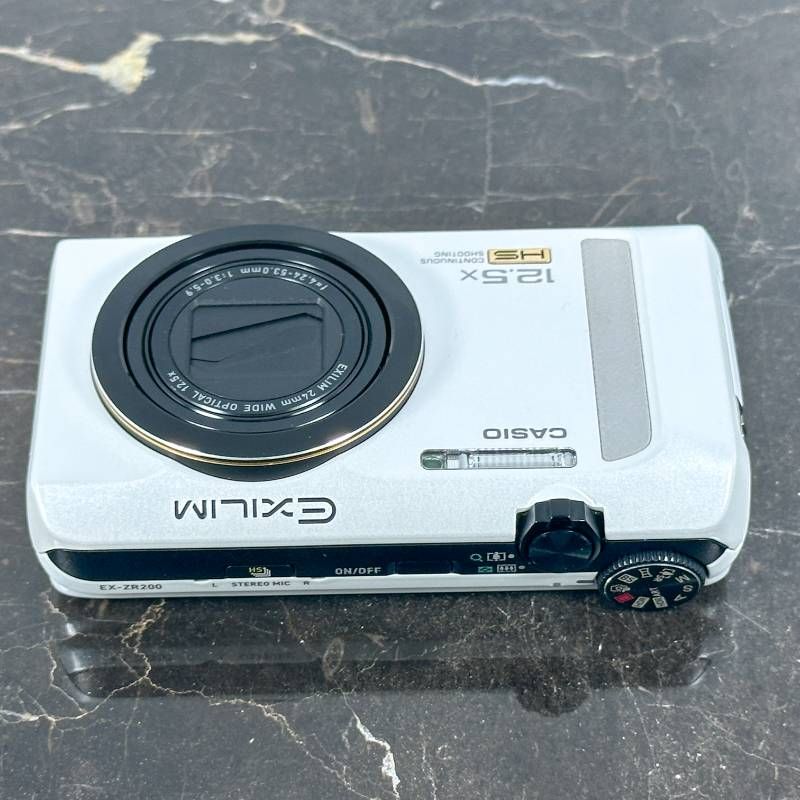 CASIO EXILIM EX-ZR200 ホワイト コンパクトデジタルカメラ 1610万画素