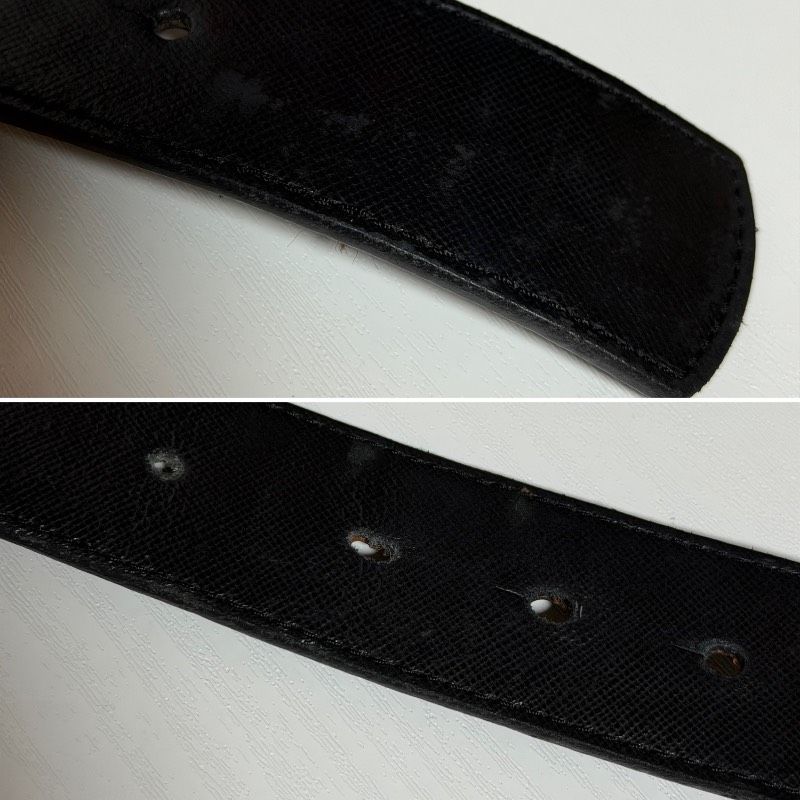 TORY BURCH トリーバーチ レザーベルト ゴールドロゴ金具 ブラック