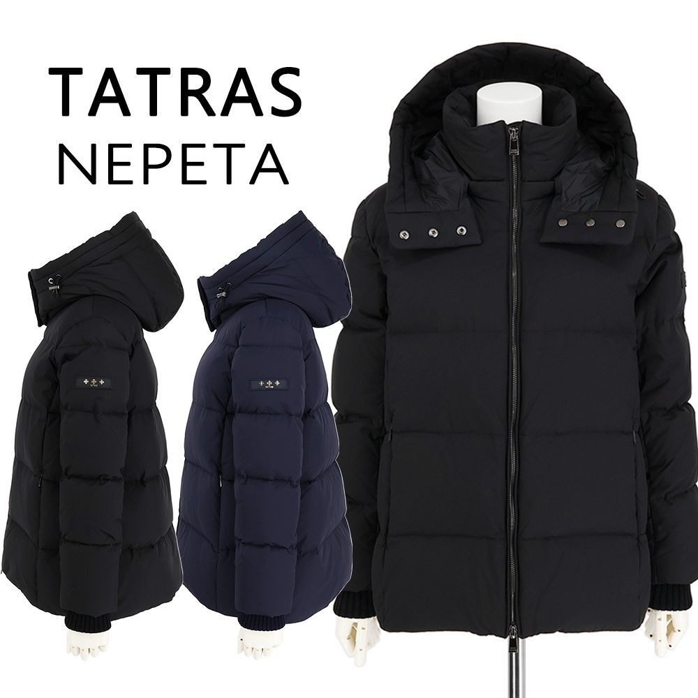 TATRAS フード付きネイビーダウンジャケット 03（Lサイズ） 美品