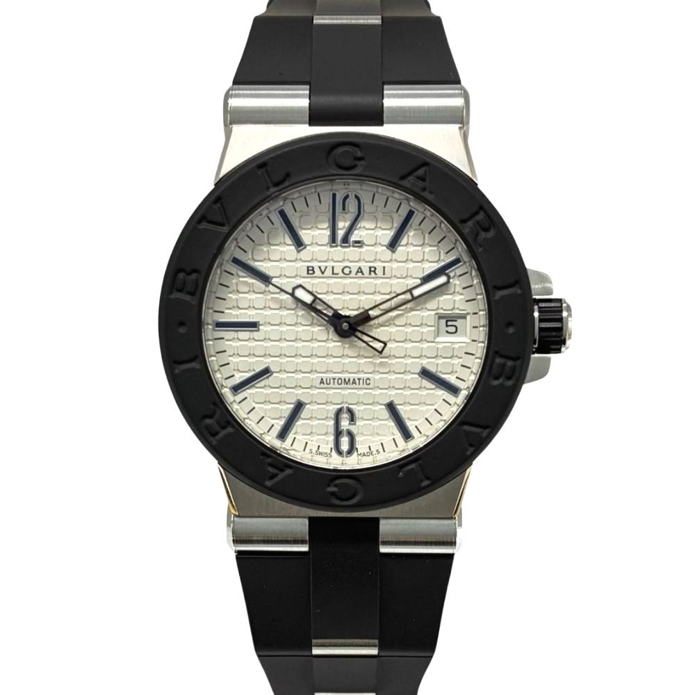 ブルガリ DG35SV ディアゴノ 35mm ステンレス ラバーベゼル ラバーストラップ 自動巻き ユニセックス BVLGARI 腕時計