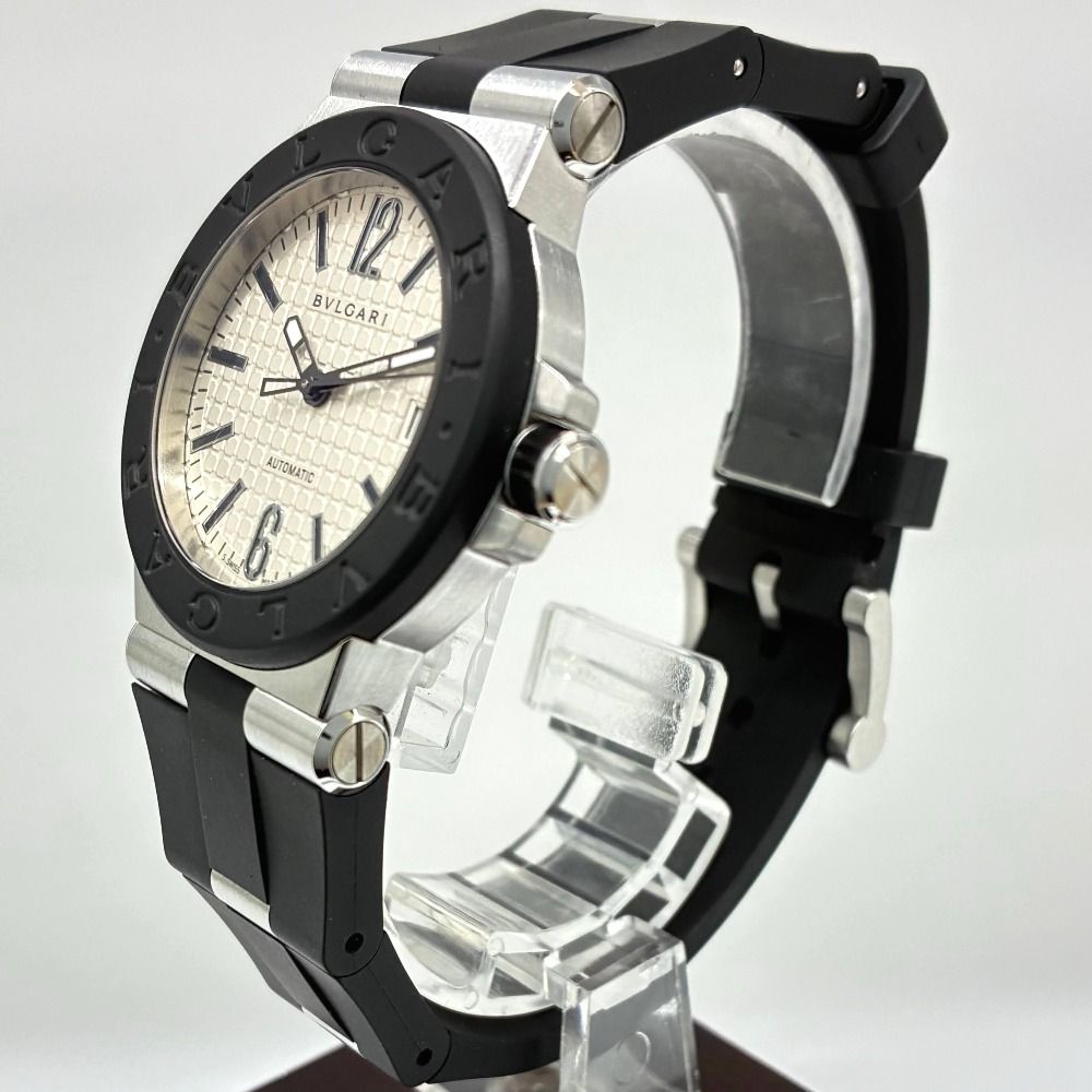  ブルガリ DG35SV ディアゴノ 35mm ステンレス ラバーベゼル ラバーストラップ 自動巻き ユニセックス BVLGARI 腕時計 プルオーバー 自動巻き時計 腕時計(アナログ)