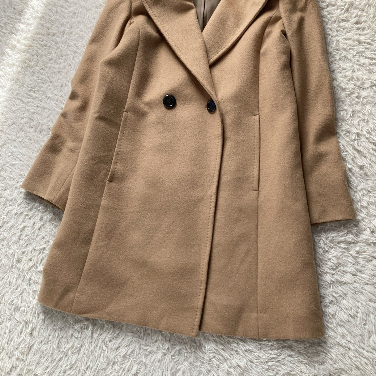 美品 23区 オンワード樫山 フーデットコート ロングコート 軽く暖かい