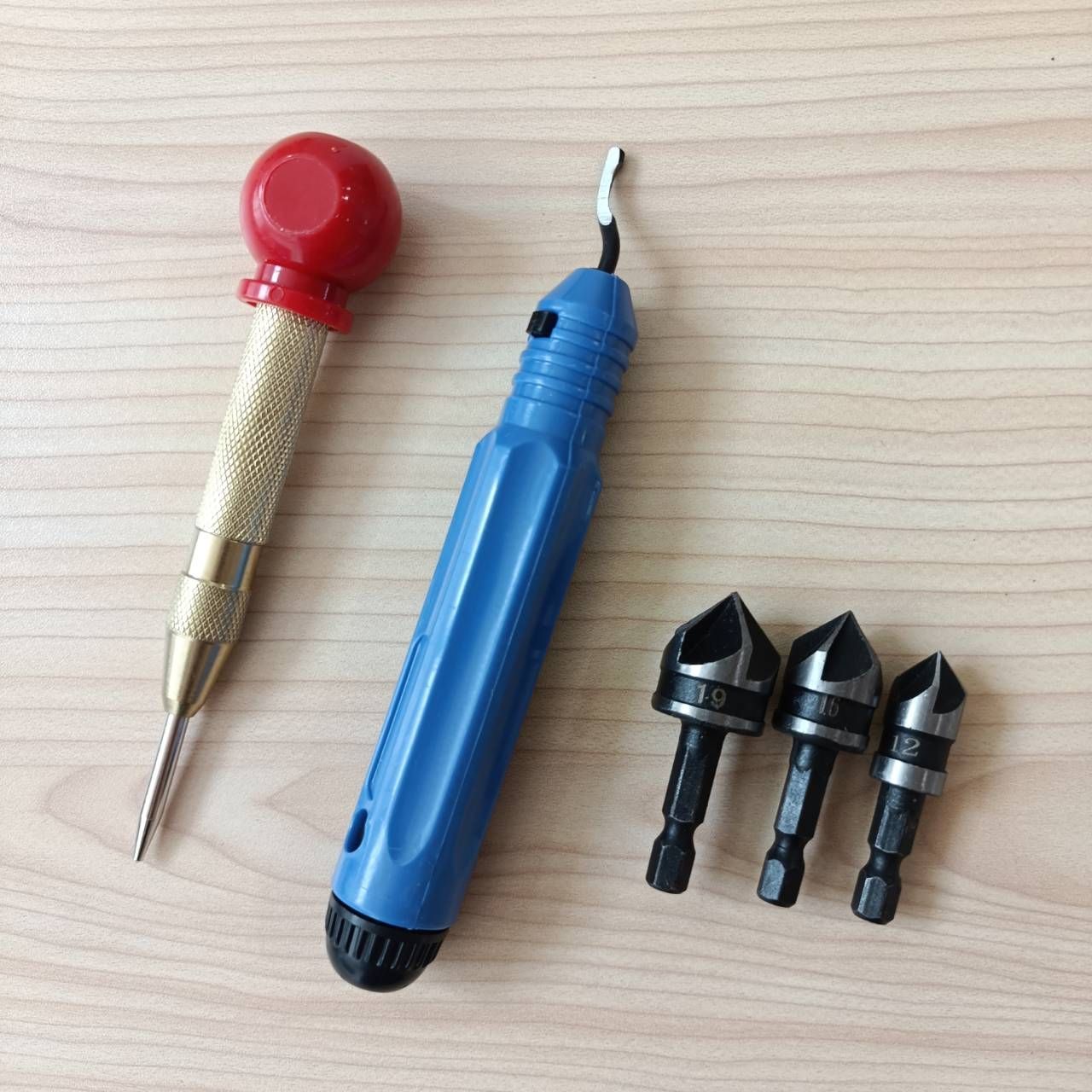 面取り　工具セット オートポンチ 面取りカッター バリ取り 穴あけ道具 工具セット 大量