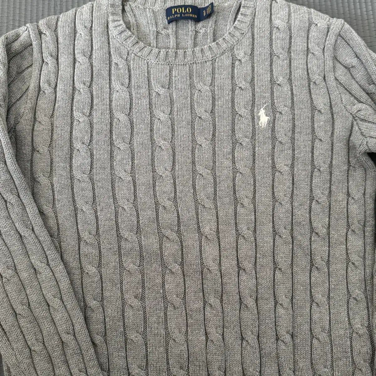 ポロ ラルフローレン ケーブル ニット セーター グレー SP - メルカリ