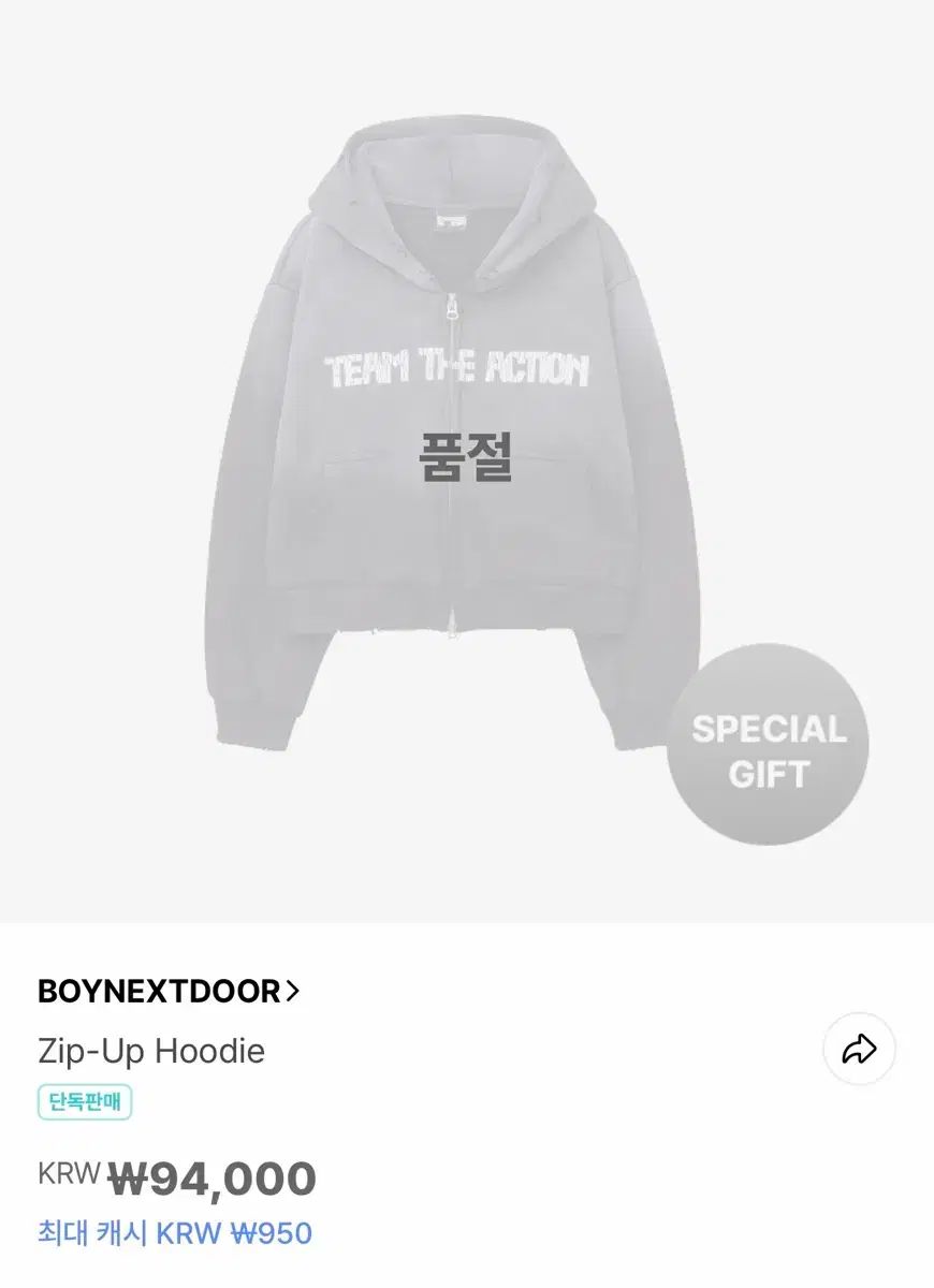 元価) BOYNEXTDOOR チームアクション ジップアップ フード 新商品
