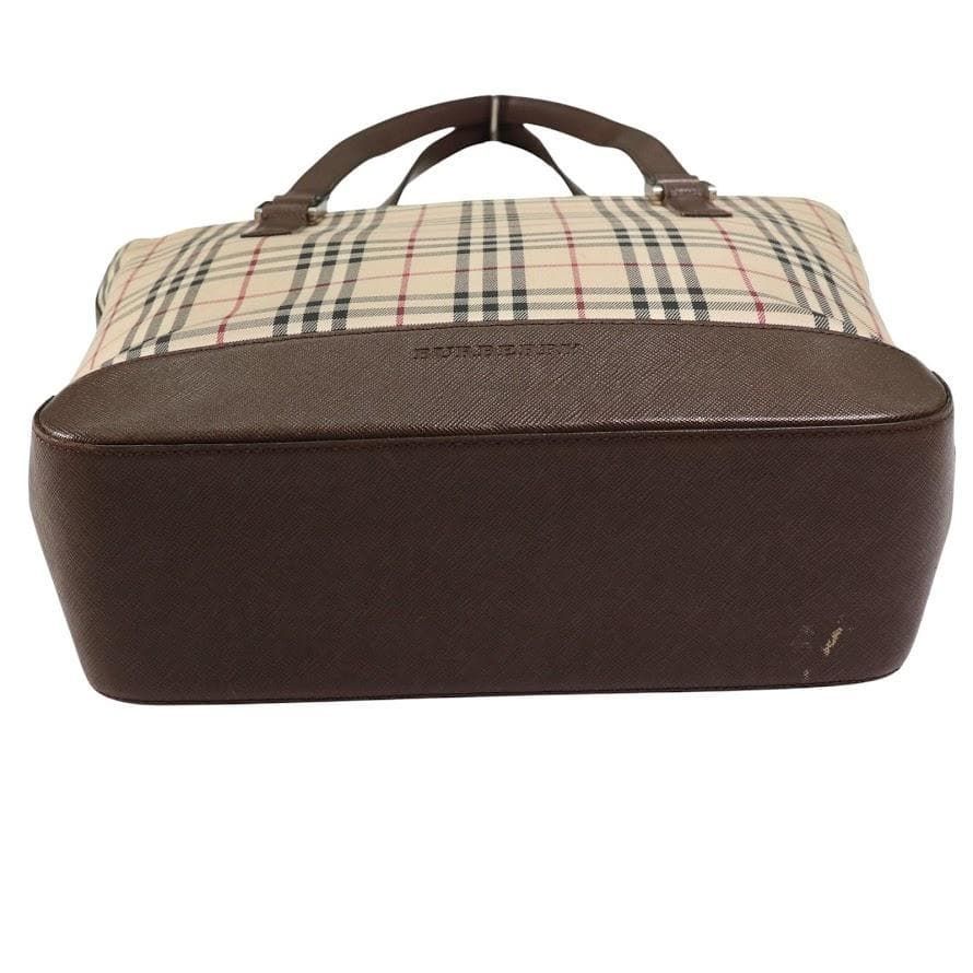 訳あり】BURBERRY バーバリー ノバチェック ジップロゴ トートバッグ