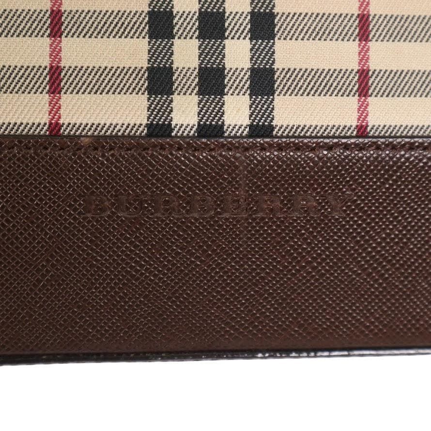 訳あり】BURBERRY バーバリー ノバチェック ジップロゴ トートバッグ