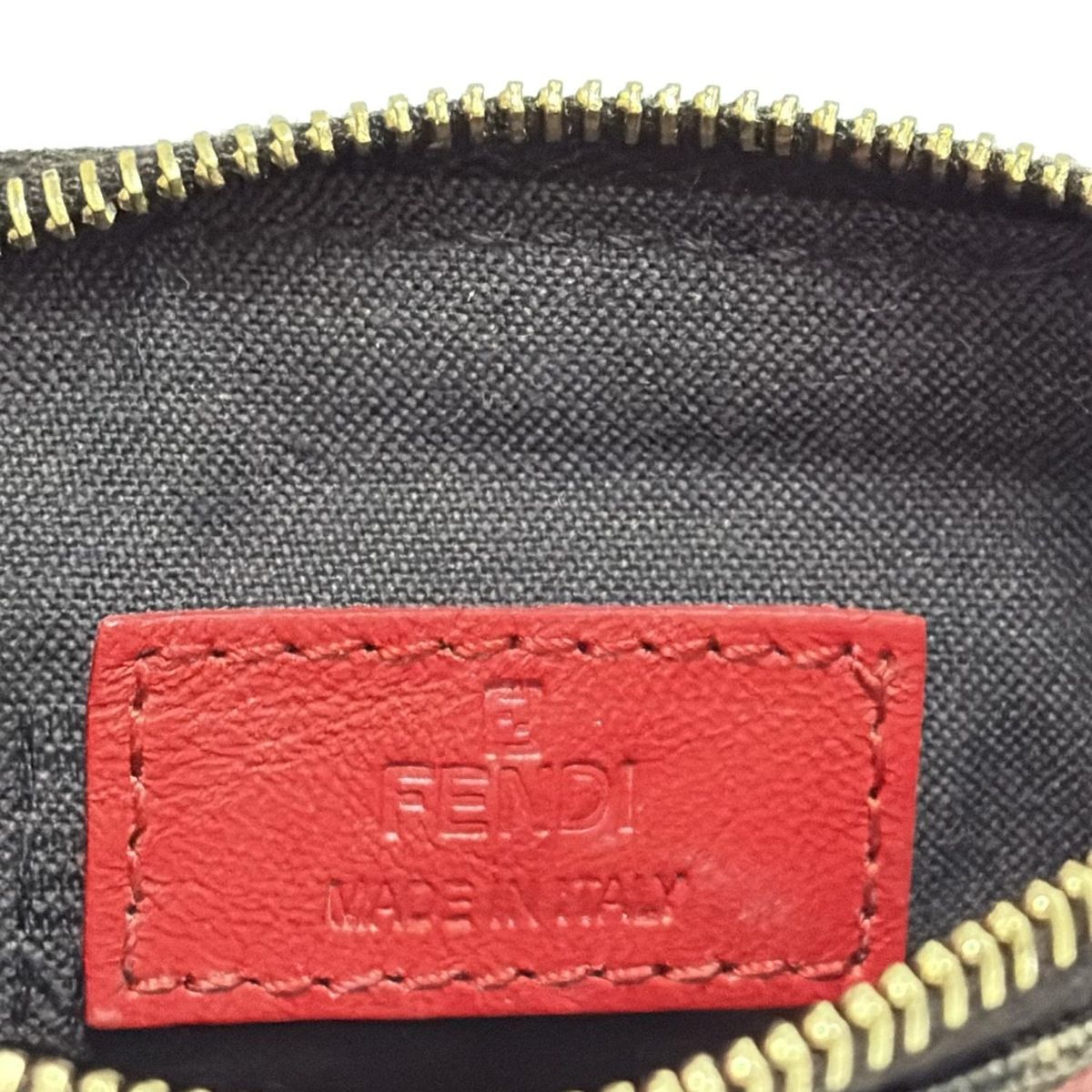 FENDI(フェンディ) コインケース美品 ズッカ柄 8AP005 ブラウン×ダーク