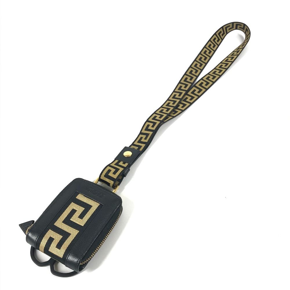 【未使用】VERSACE ヴェルサーチ　グレカロゴ　ポーチ VERSACE ヴェルサーチ スマートフォンケース コインケース 財布 ポーチ