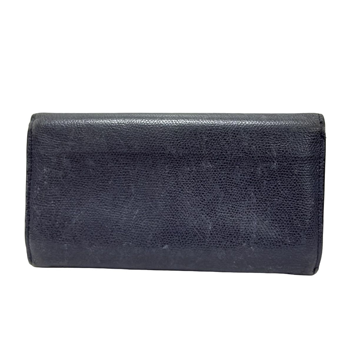 【美品】Valextra ヴァレクストラ　ネイビー レザー フラップ式 長財布 Valextra(ヴァレクストラ) 長財布 - ネイビー レザー - メルカリ