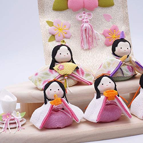  リュウコドウ 龍虎堂 ぽてりひな５人 麻の葉 木製台飾りセット 1-890 af 1 a 4 bf 6 その他 キッチン 食器