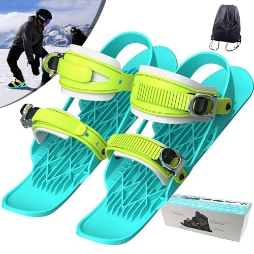 Prudencrose ミニスキー板 ショート初心者スキー 冬のアウトドア 雪地 ポータブル 調整 各地形の使用に適している セット 収納袋付き 74 a 3 d 215