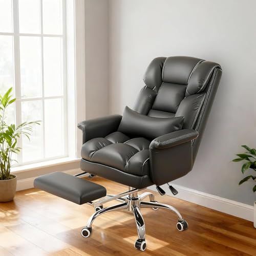 NODIBRO デスクチェア 高さ調整 ゲーミングチェア 伸縮 のオットマン 座り心地最高 社長椅子 座面回転式 キッズチェア 人間工学 肉厚座面 ソファーの座り心地 肘付き 日本語説明書付き ブラック 0 a b 8 d 61