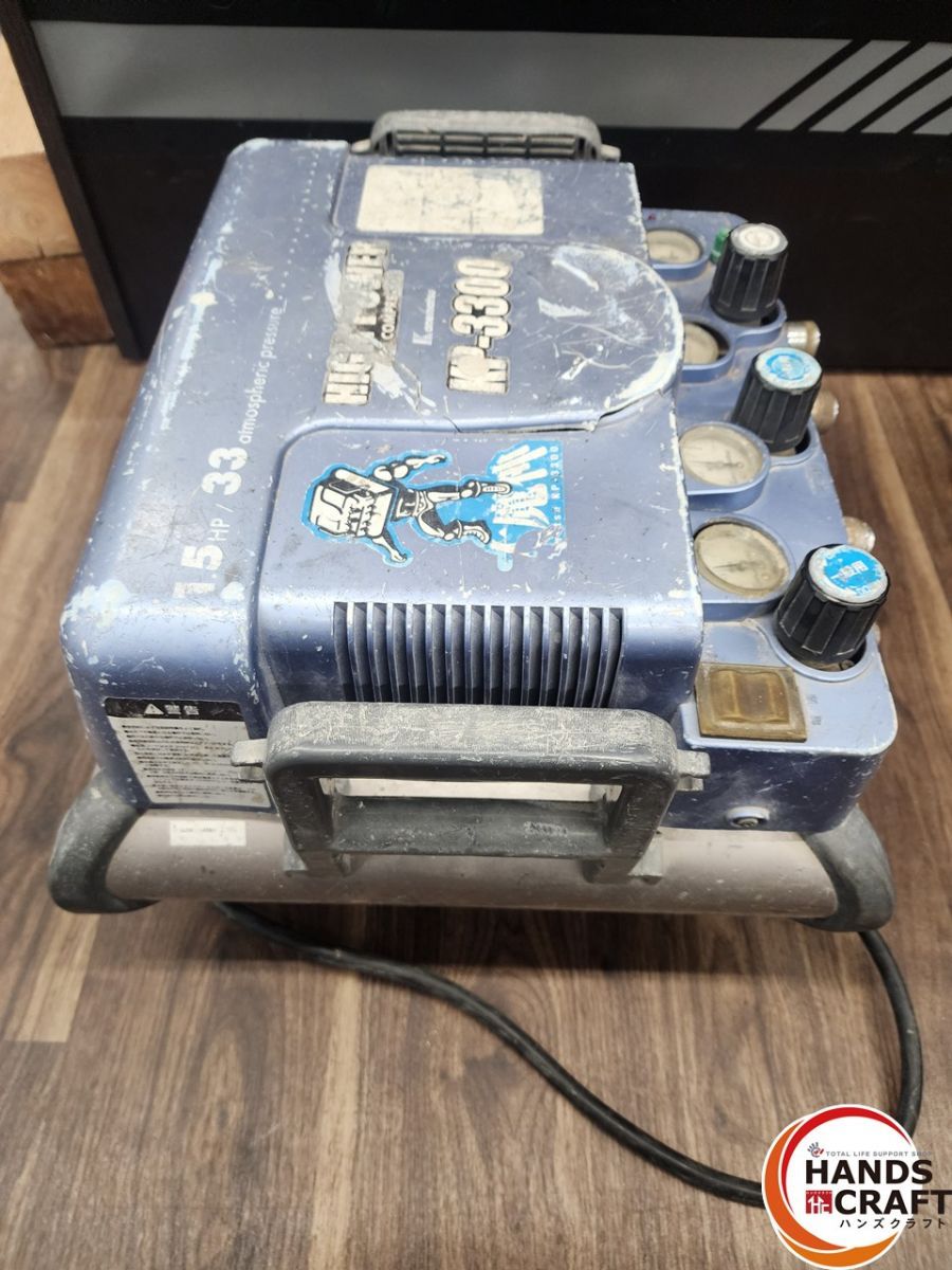  ♭ 品 カネマツ 常圧 エアコンプレッサー KP-3300 高圧が使えません 熊 コンプレッサー エアーツール