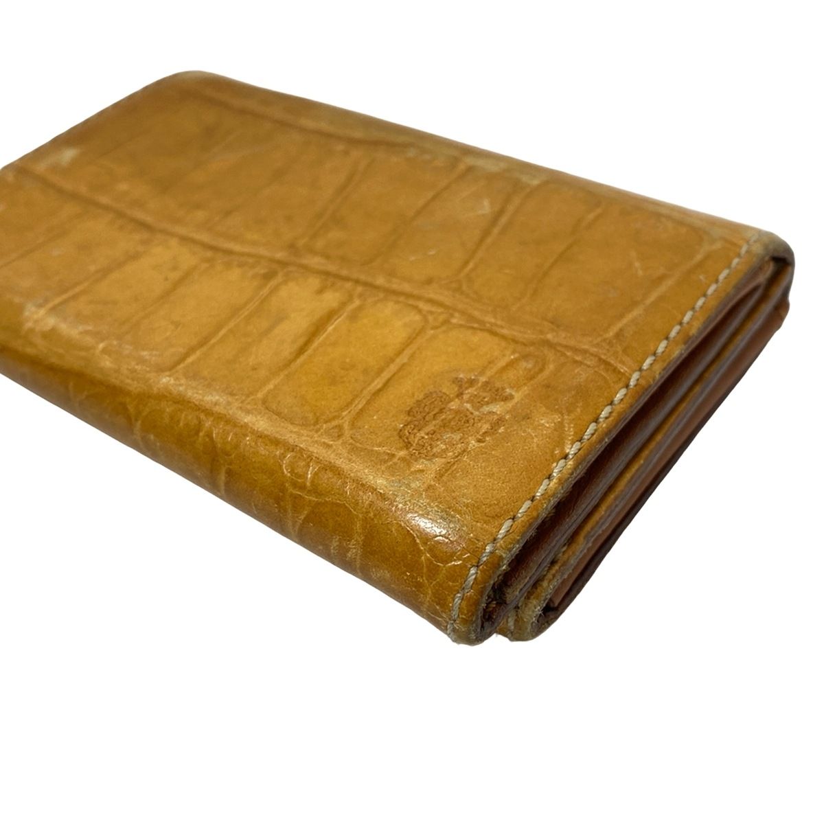 Felisi フェリージ 名刺入れ909 レザー 黒 型押し Felisi(フェリージ) 名刺入れ - 909 ダークイエロー 型押し加工 レザー