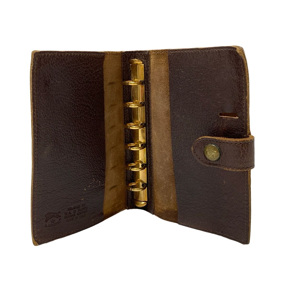 o*a様 IL BISONTE 手帳　ブラウン IL BISONTE(イルビゾンテ) 手帳 - ダークブラウン レザー - メルカリ