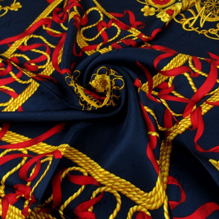 ニナリッチ スカーフ リボン チェーン 花柄 シルク イタリア製