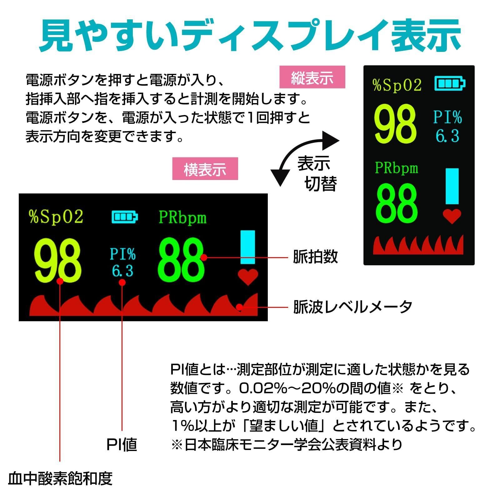 ブレイン(BRAIN) 指に挟むだけ！「KO269 濃度計 (小林 RABLISS)」測定器 PI値 脈拍計 酸素飽和度 心拍計 指脈拍 指先  酸素濃度計 （本製品はではありません） - メルカリ