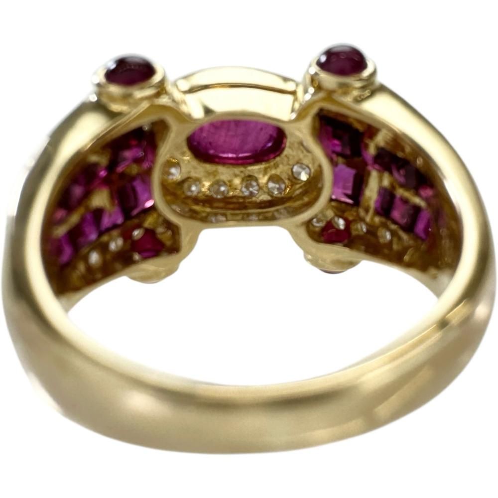 MeikaリユースK18ルビー2.3ctダイヤモンド0.2ctリング12号 MeikaリユースK18ルビー2.3ctダイヤモンド0.2ctリング12号 リユース