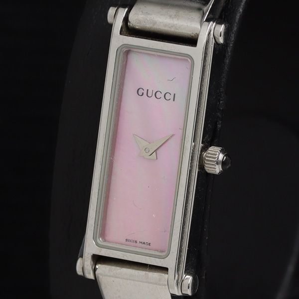 グッチ 1500L QZ ピンクシェル文字盤 レディース腕時計 KRH 2000000