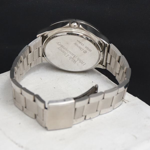 QZ ディズニー 110周年記念 ミッキーマウス シルバー文字盤 レディース