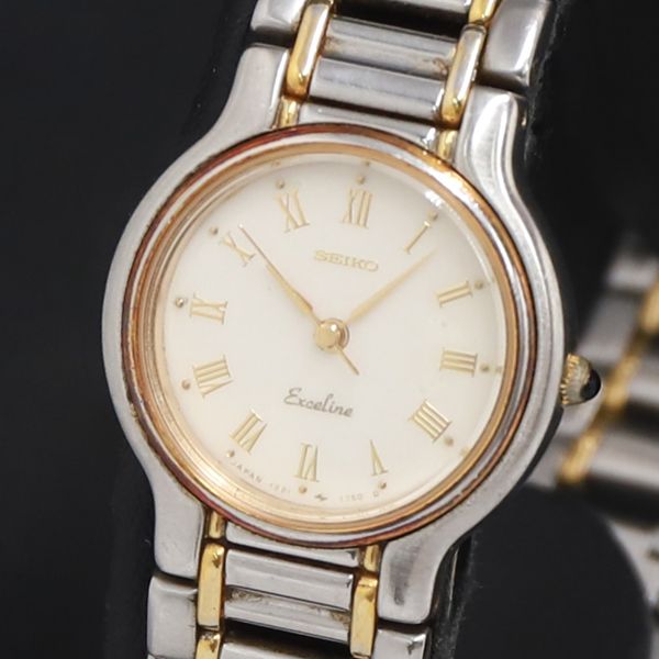 QZ セイコー エクセリーヌ 1221-0190 アイボリー文字盤 レディース