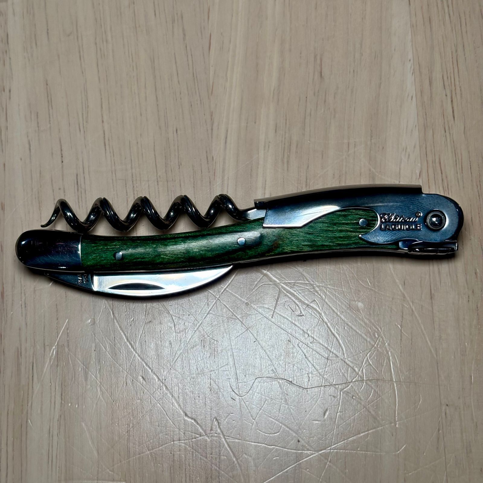 特価品】シャトーラギオール ソムリエナイフ スタミナウッド グリーン