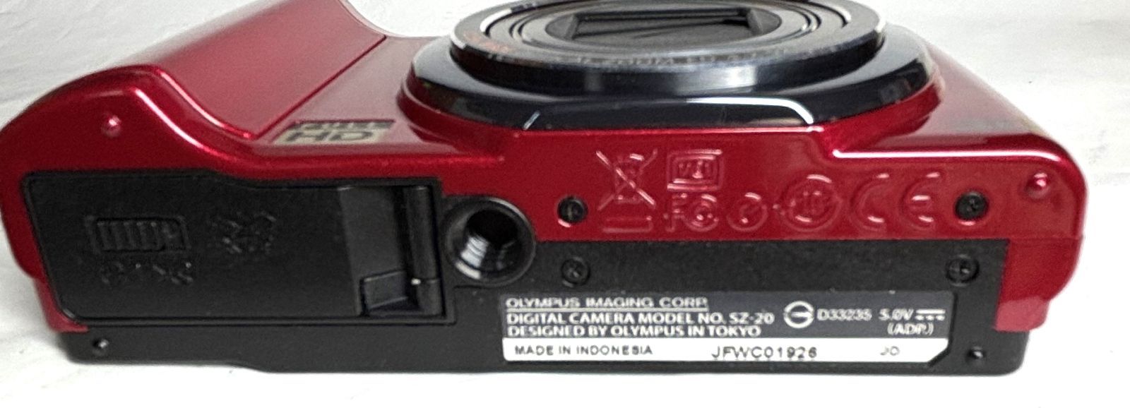 Olympus SZ-20 16MP 12.5x HD デジタルカメラ 極美品 Red 基本動作確認