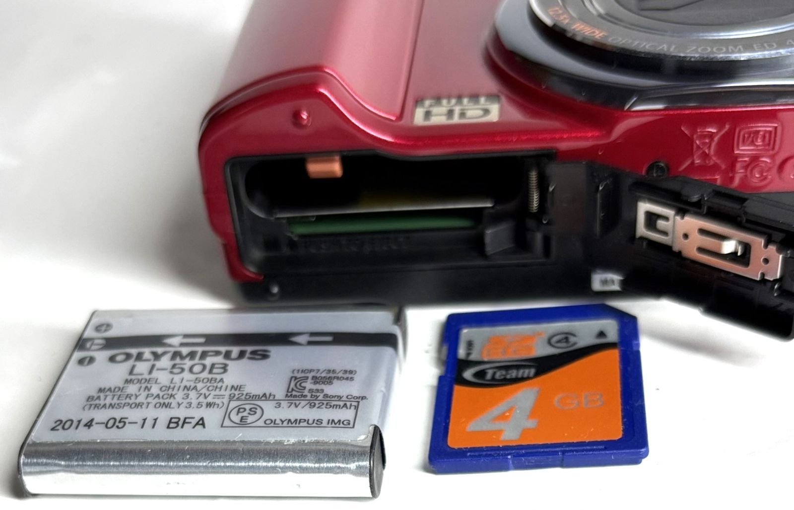 Olympus SZ-20 16MP 12.5x HD デジタルカメラ 極美品 Red 基本動作確認