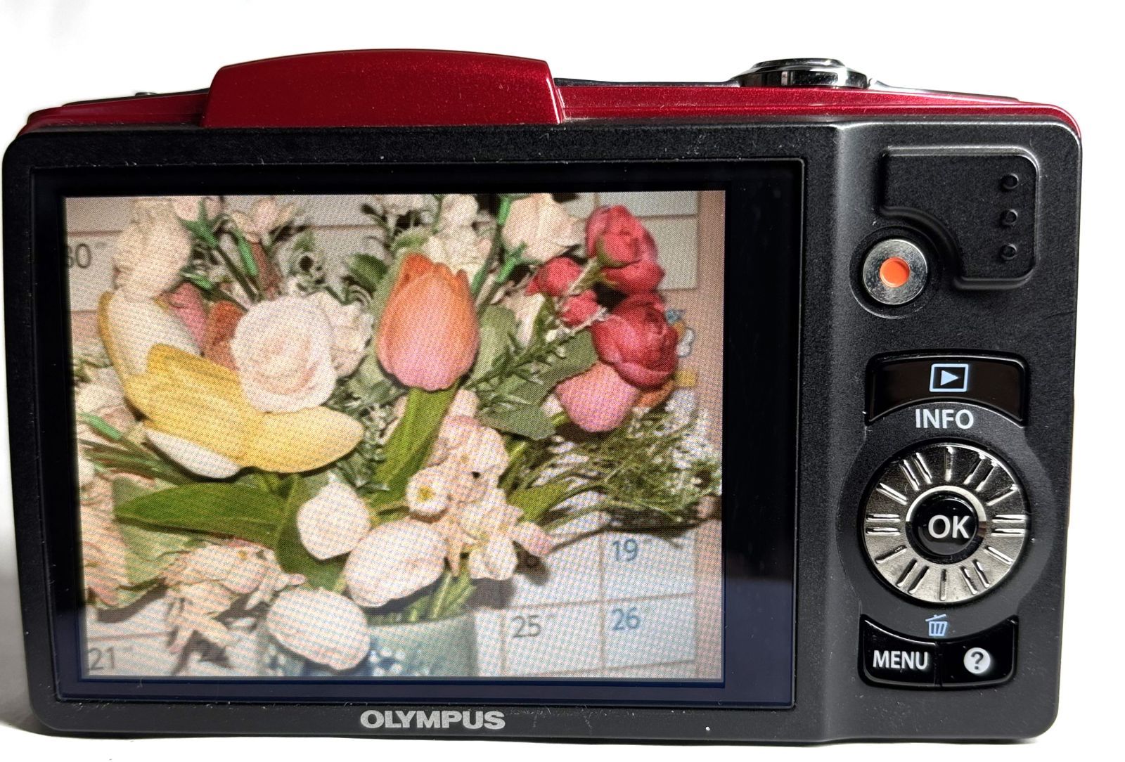 Olympus SZ-20 16MP 12.5x HD デジタルカメラ 極美品 Red 基本動作確認