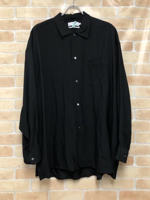 【】 Graphpaper グラフペーパー Viscose Cupro Oversized Sleeping Shirt GM231-50017 ブラック 1 111446891