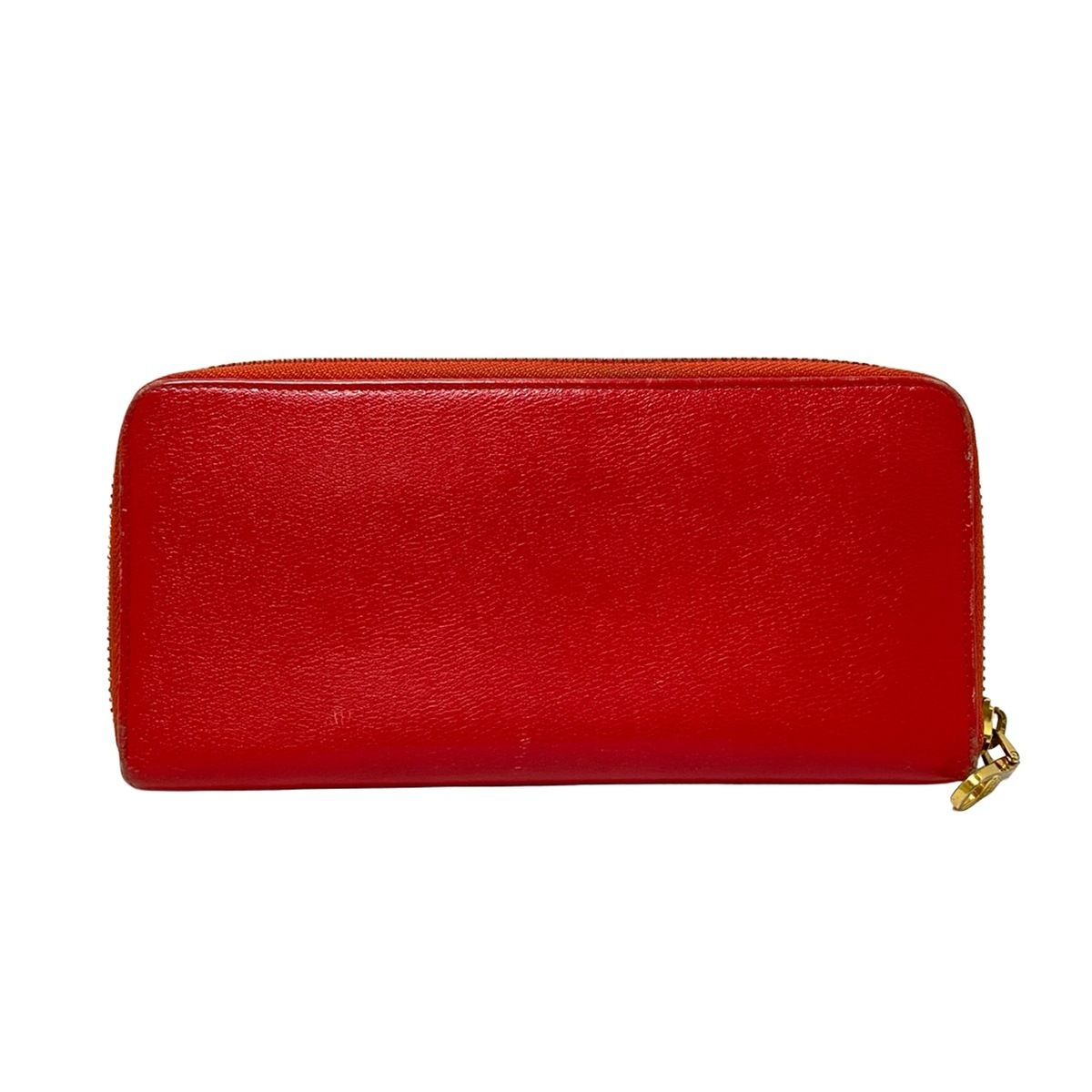 本物　LOEWE 長財布　赤　ロエベ　本革　財布　ロゴ LOEWE(ロエベ) 長財布 - レッド ラウンドファスナー レザー - メルカリ