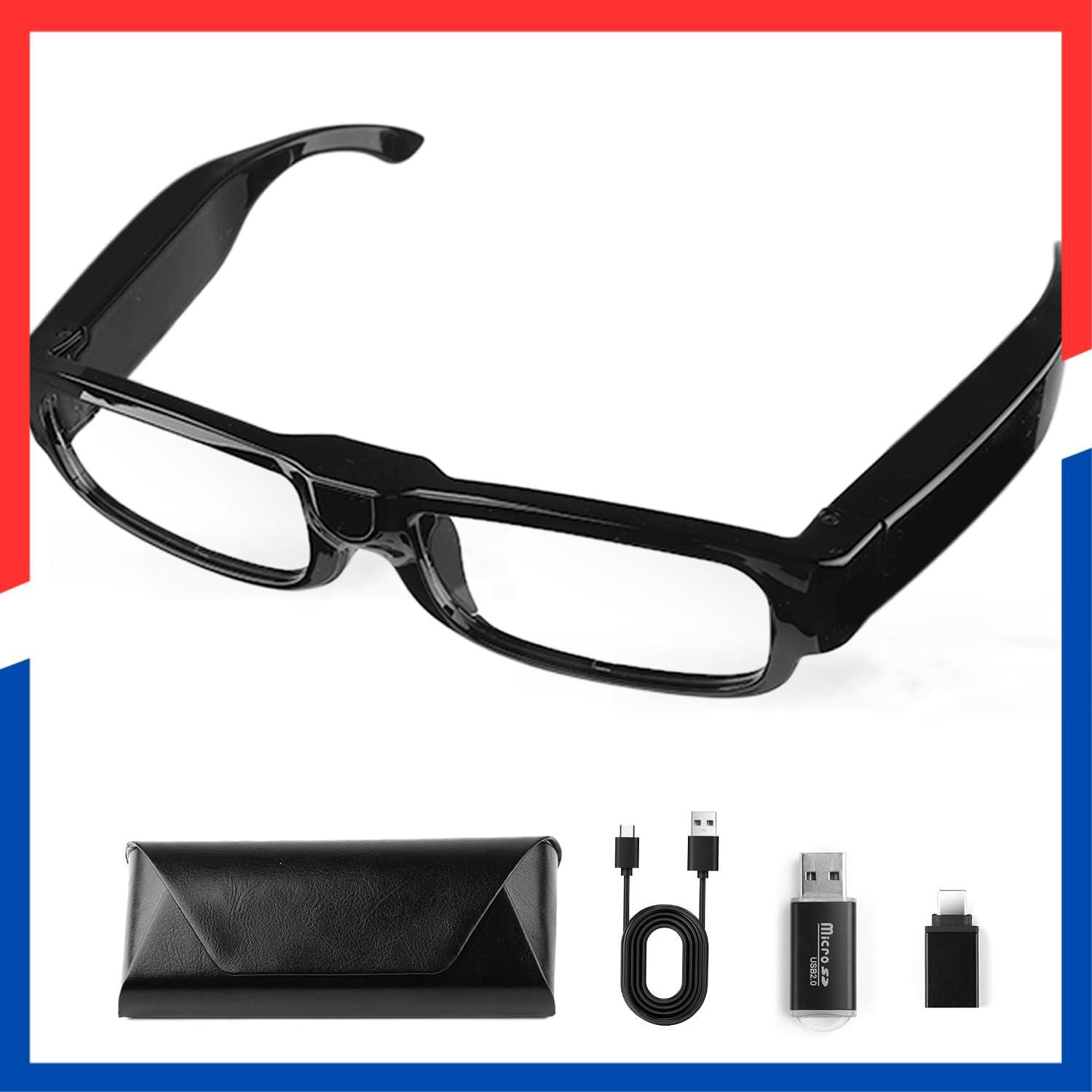 アプリ不要 64 GB 音声なし SDカード付属 2 Kカメラメガネ GB内蔵スマートカメラメガネ ハイキング クライミング 旅行用の屋外録画対応ウェアラブルデバイス 蛍光ペン バインダー