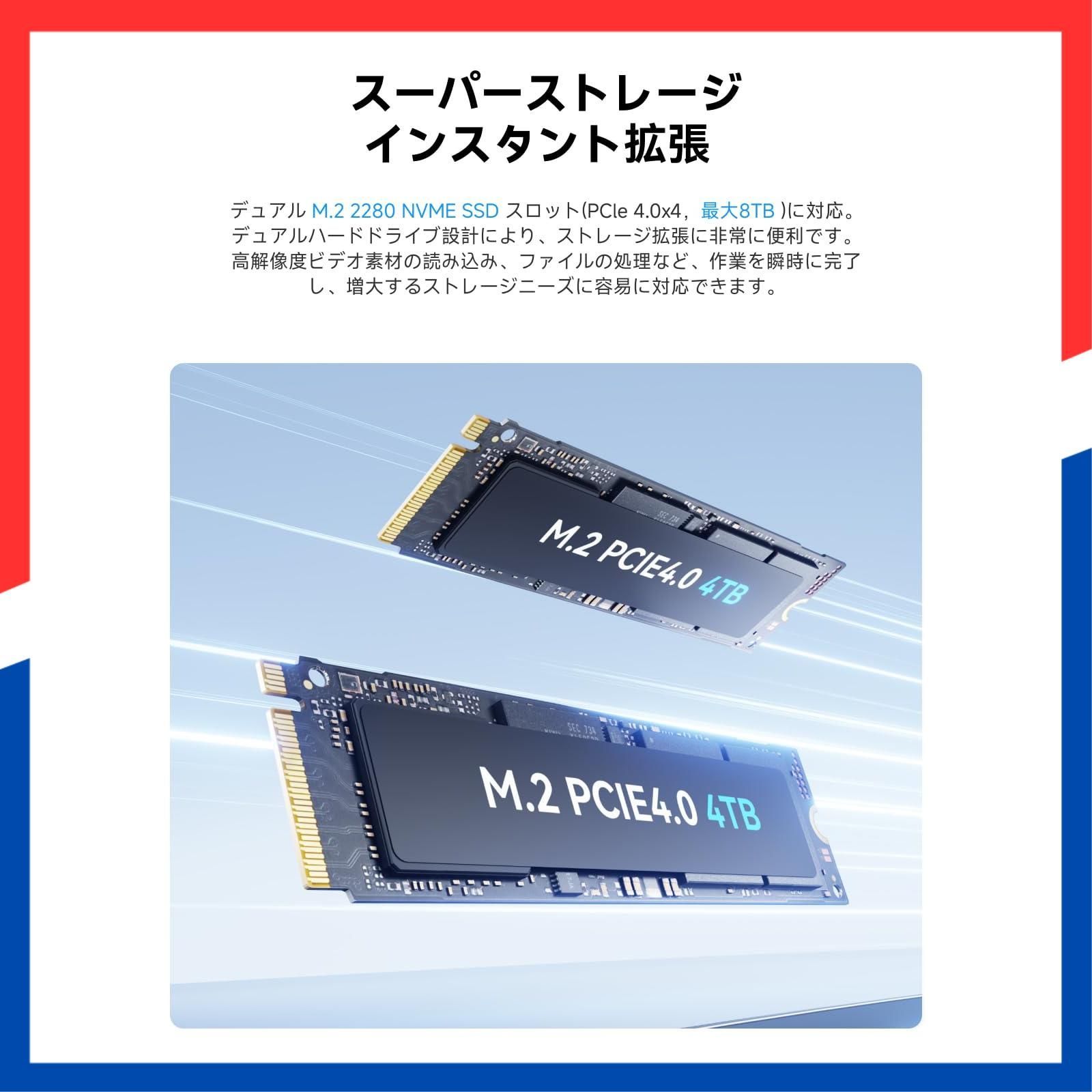 1 TB PCIE 4.0 DDR 4-3200 MHZ 最大96 GB対応 | SSD| i 9-12950 HX|32 G Windows Core 11 1295ミニPC|Intel Pro M コンパクトpc｜HDMI 2. ｜DP 1. ｜TYPE