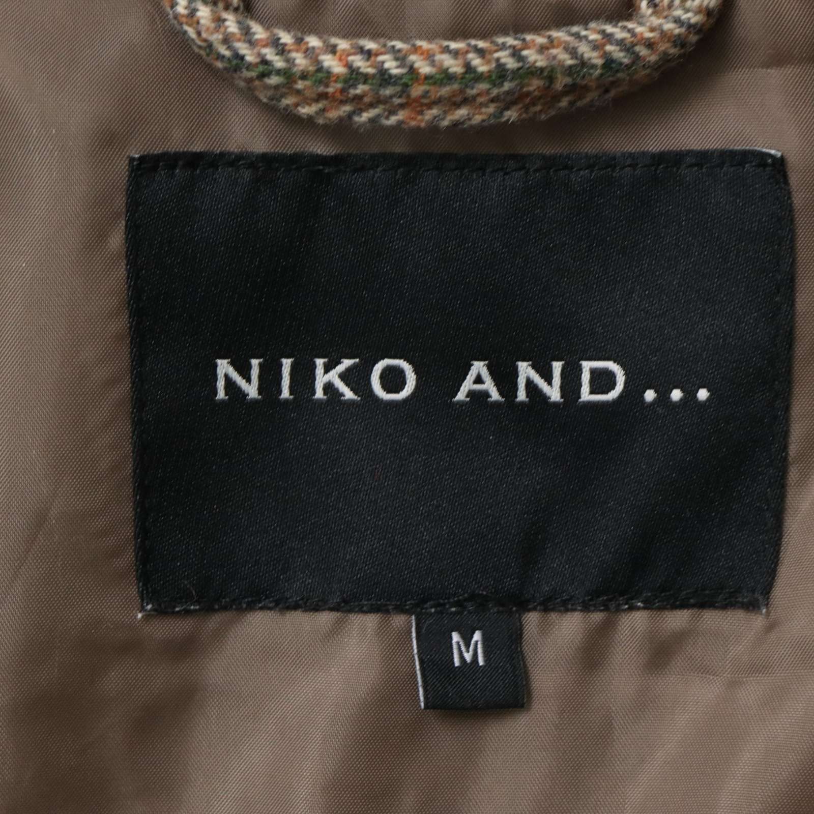 niko and... ニコアンド 秋冬 ウール混☆ チェック オーバーサイズ 