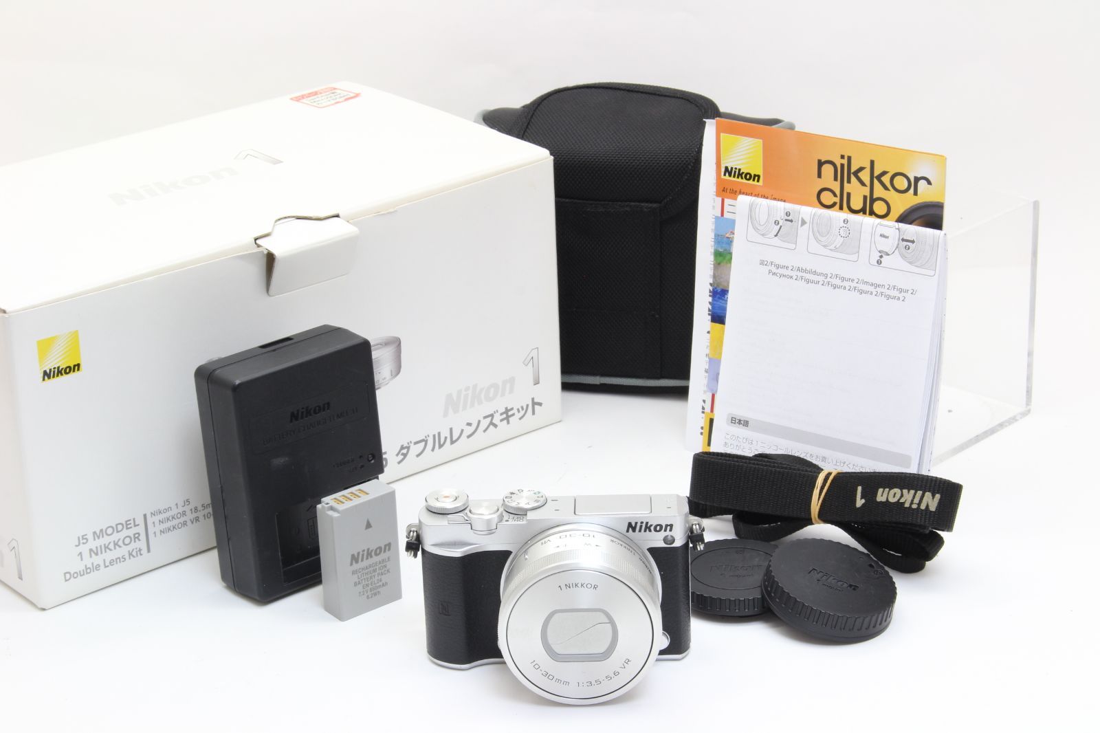 AB (良品) Nikon ニコン J5 シルバー PD 10-30mm レンズ ショット数