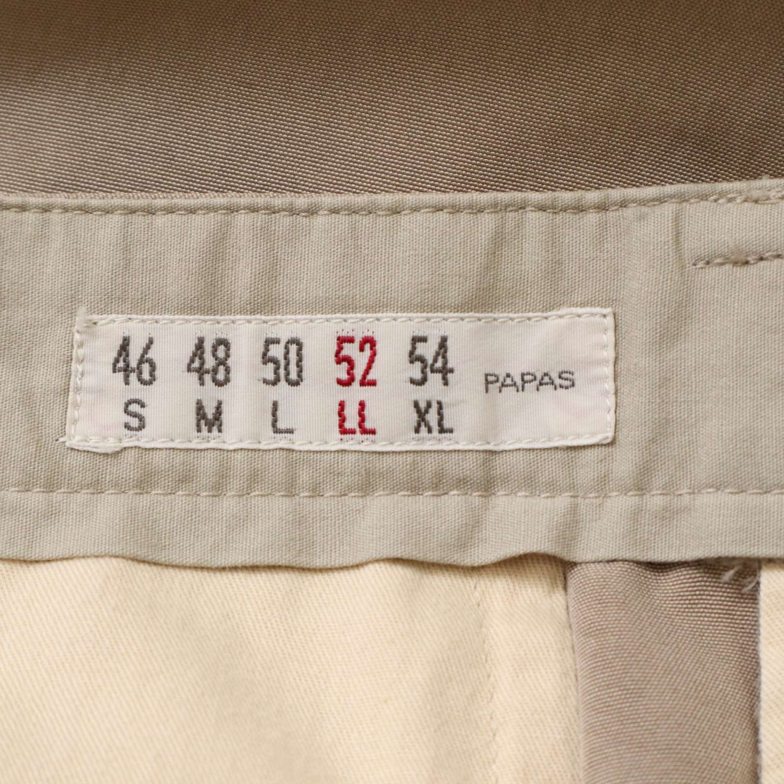 Papas パパス 通年 絹 シルク100％☆ タック スラックス パンツ Sz.LL