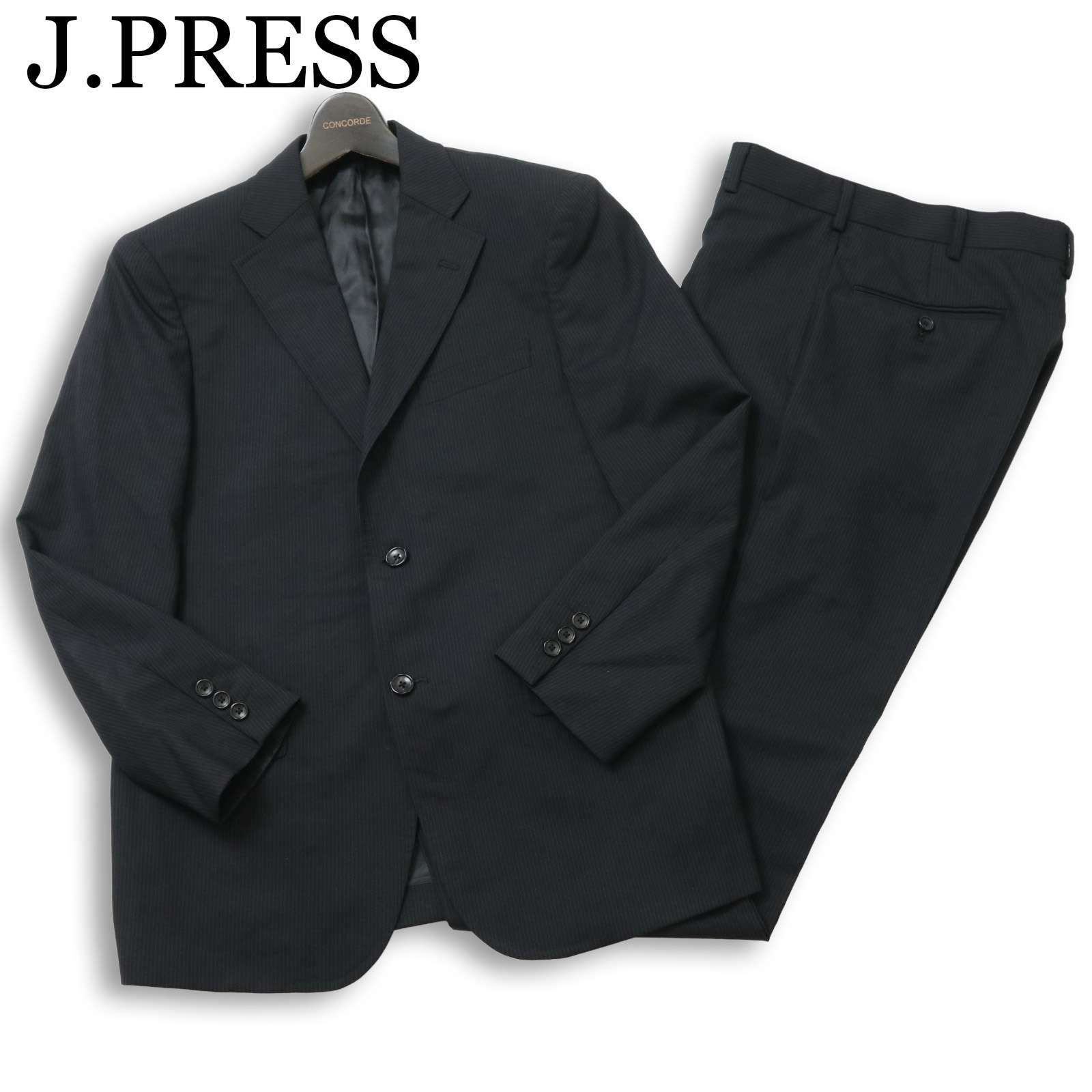 J.PRESS ジェイプレス 通年 ウール100％☆ ストライプ シングル スーツ