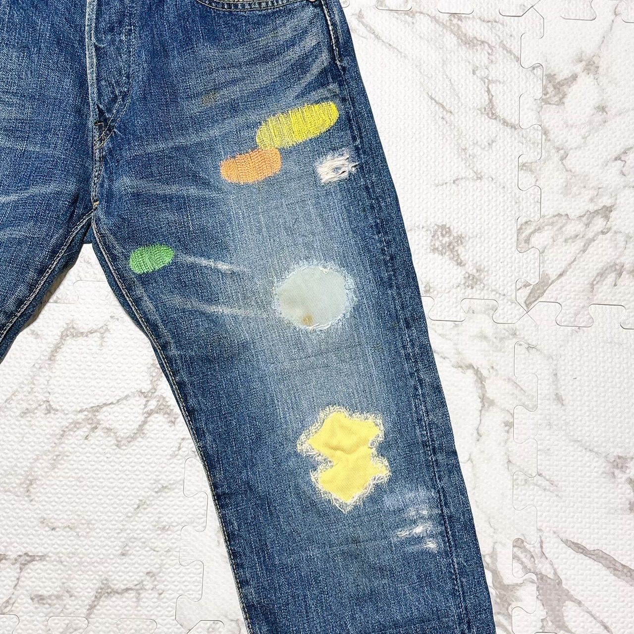 BRU NA BOINNE ブルーナボイン ハッピーデニム 刺繍デザイン デニム