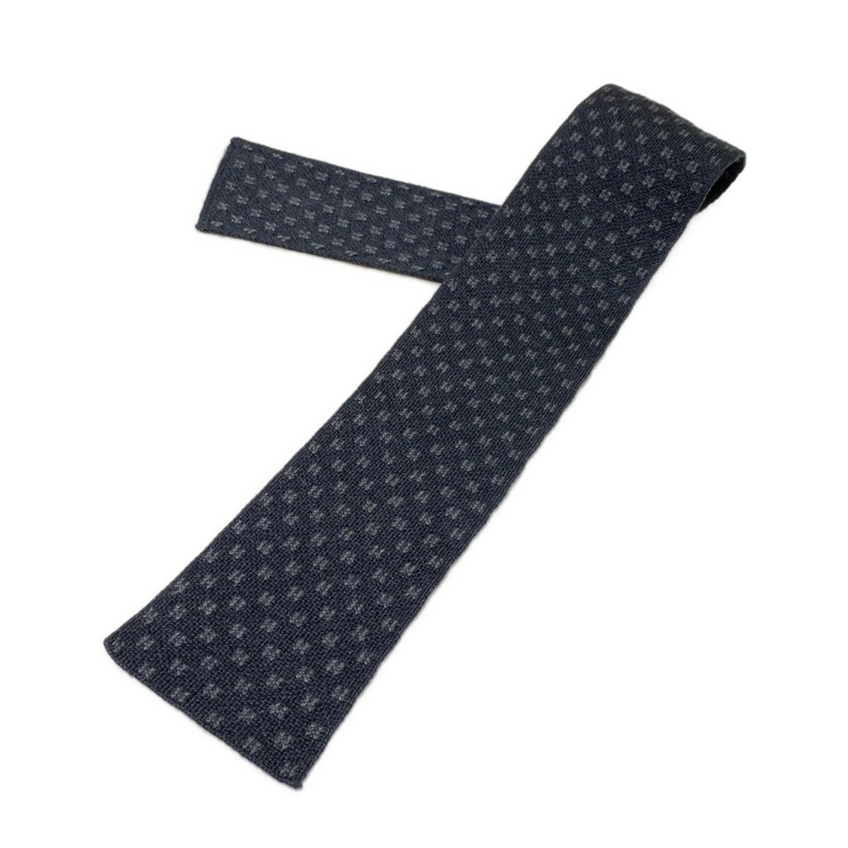 エルメス　ネクタイ グレー ダークグレー HERMES(エルメス) ネクタイ メンズ美品 - ダークグレー×グレー - メルカリ