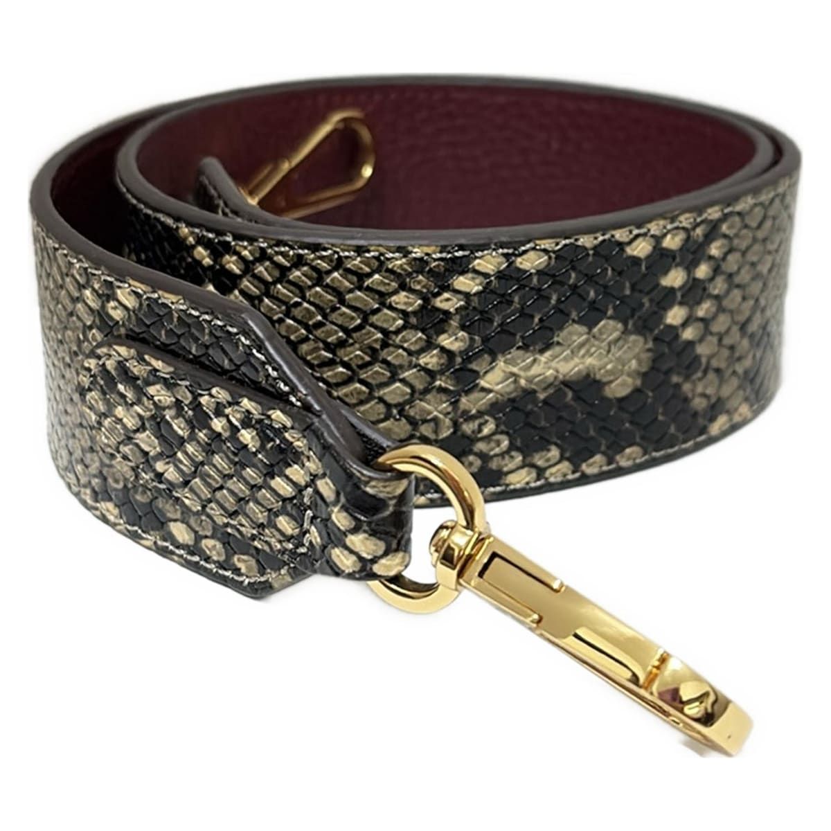 未使用品 ★ココセリュックスゴールド★ ショルダーストラップ 牛革クロコ型押し. COCOCELUX GOLD(ココセリュックスゴールド) ショルダーストラップ