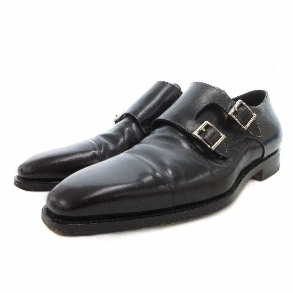 サントーニ　ストレートチップ　サイズ6.5　ブラック　箱付 シューツリー付き サントーニ SANTONI 革靴 ビジネスシューズ ストレートチップ レザー