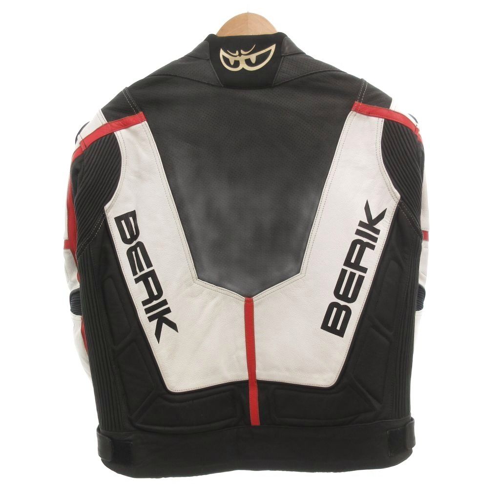 BERIK ベリック レーシングジャケット レザー 54 白 ホワイト ロゴ